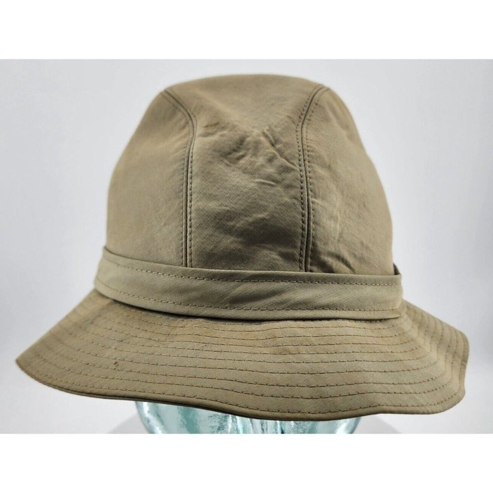 Burberry Women’s Classic Tan Fedora Bucket Hat Size 7.25 Nova Check SEE PICS